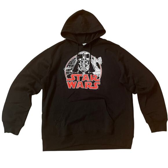 Star Wars Darth Vader Hoodie | Black Graphic Pullover, Size L, NWOT - Picture 1 of 4